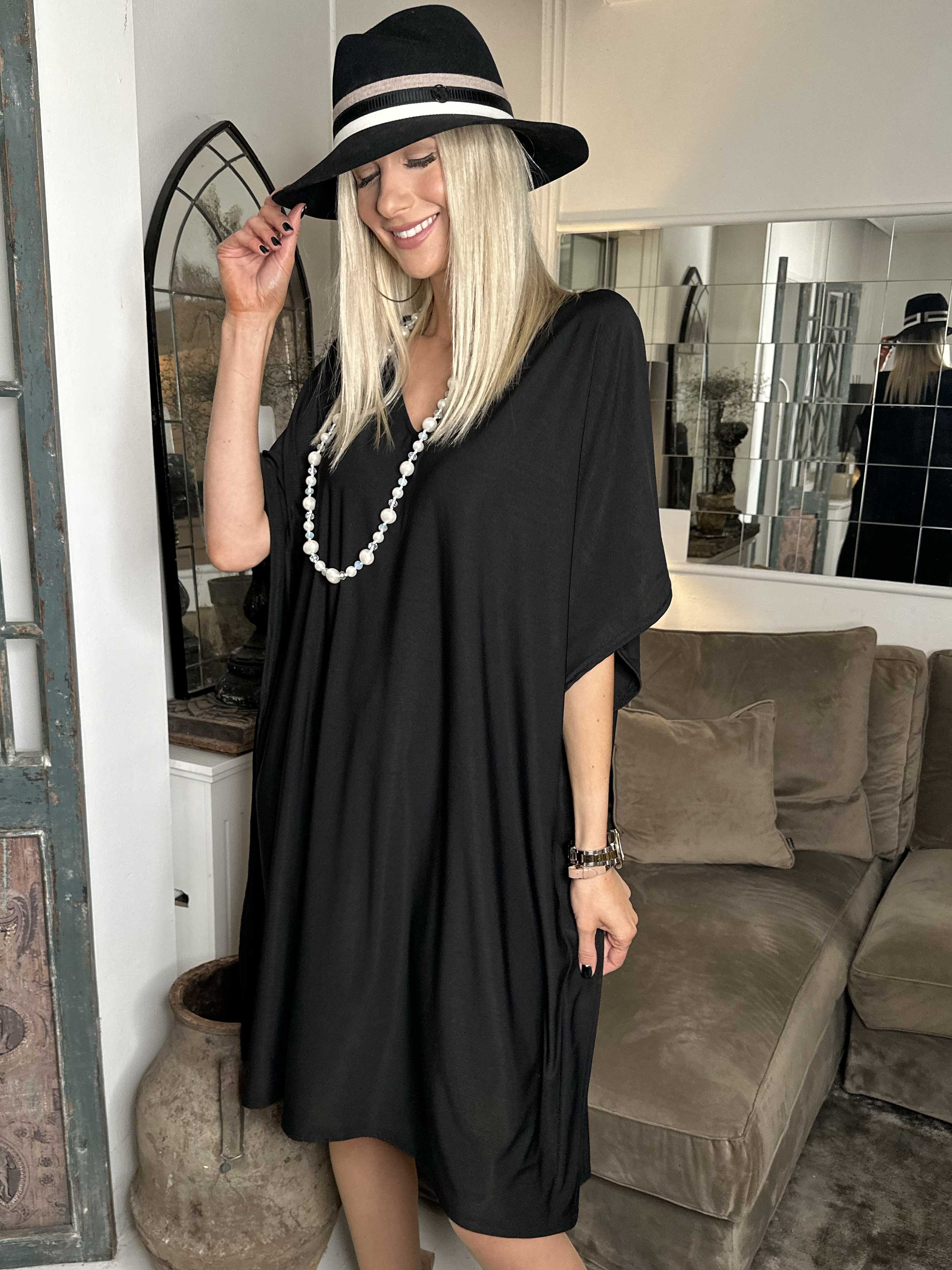 Azmina Plain - Elastisk tunikaklänning med lös passform